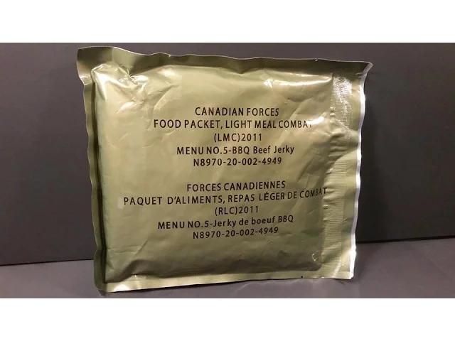 2011 canadian light meal combat lmc meal ready to eat lightweight mre taste test army food review